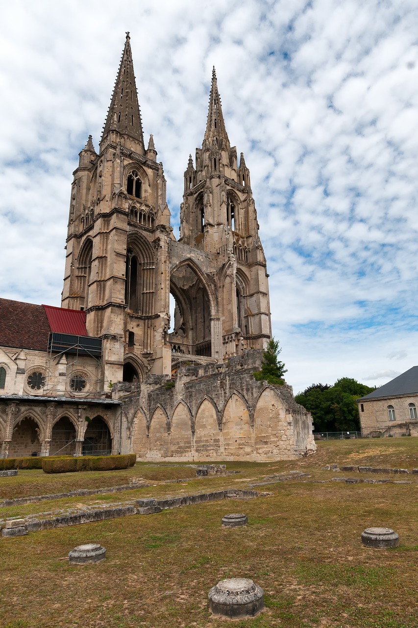 Palikti, Katedra, Bažnyčia, Soissons, France, Picardy, Šventas, Viduramžių, Krikščionybė, Tikėjimas