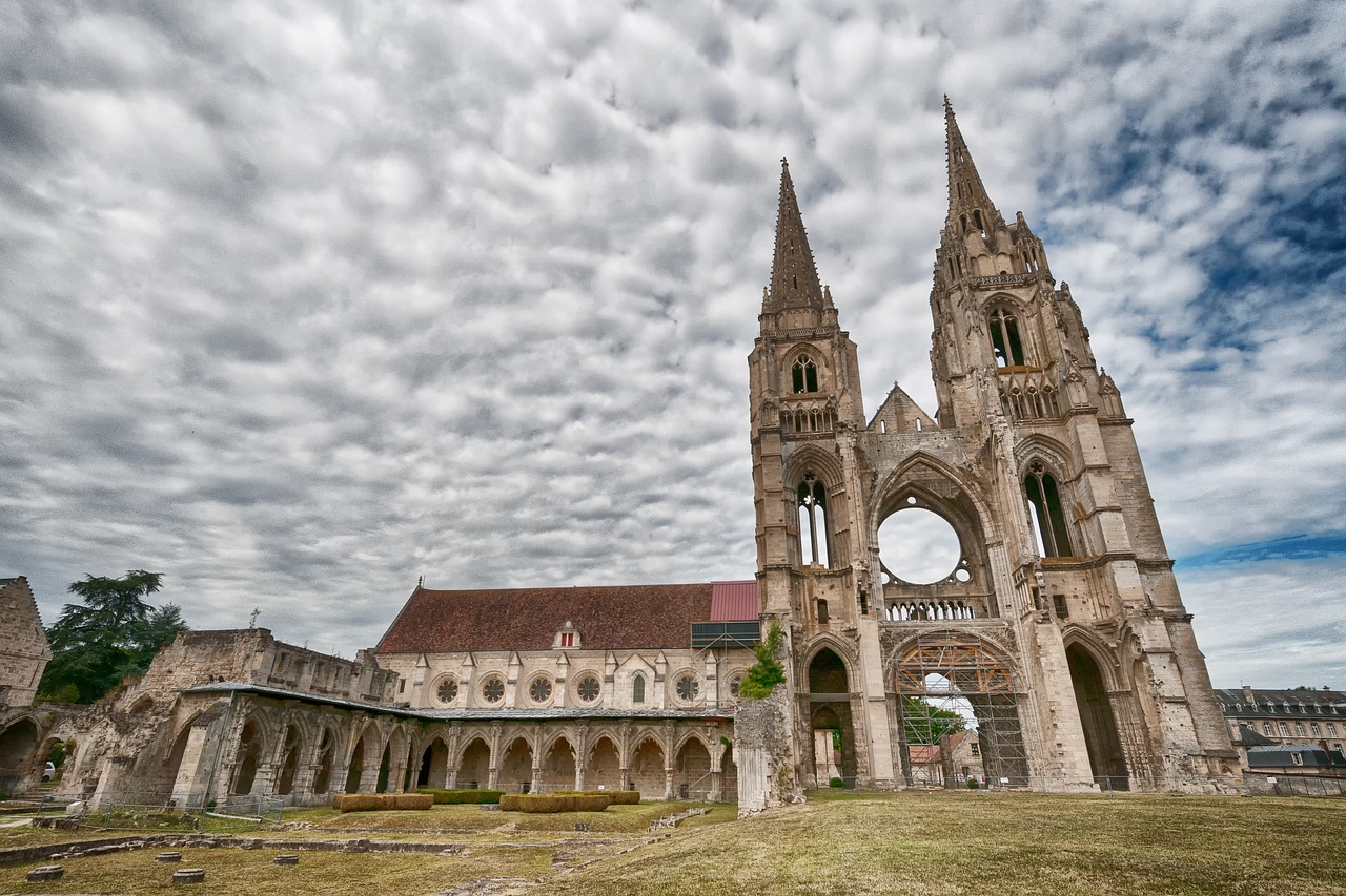 Palikti, Katedra, Bažnyčia, Soissons, France, Picardy, Šventas, Viduramžių, Krikščionybė, Tikėjimas