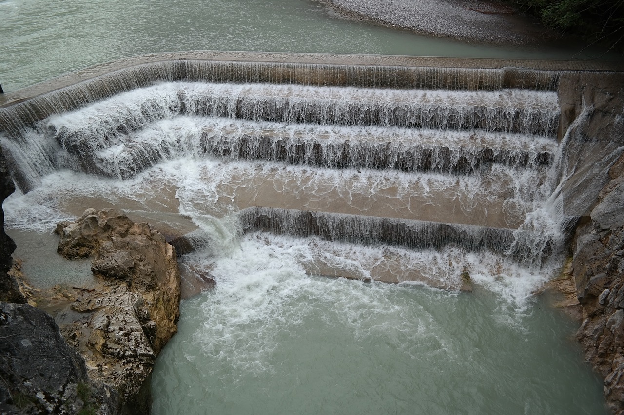 Lechfall, Weir, Krioklys, Vanduo, Upė, Füssen, Vandens Galia, Murmur, Švirkšti, Palaipsniui