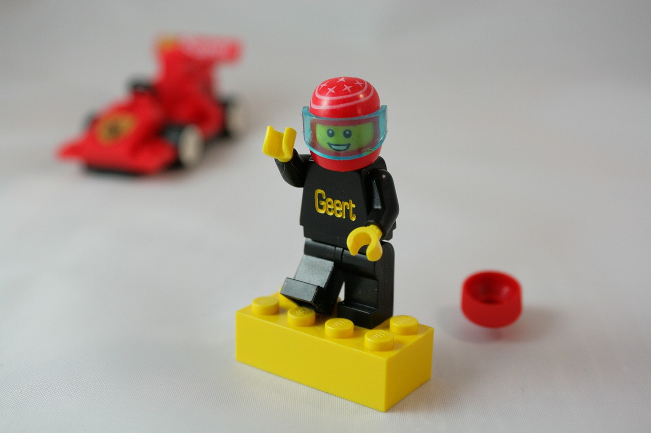 Lego, Figūra, Lenktynės, Pilotas, Šalmas, Geert, Blokas, F1, Automobilis, Nemokamos Nuotraukos