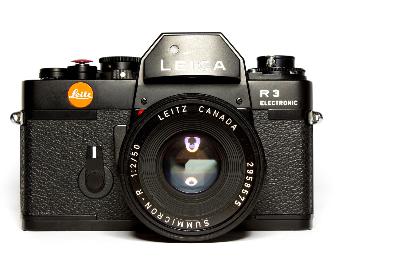 Leica, Fotoaparatas, Analogas, Retro, Juoda, Objektyvas, Senoji Kamera, Nuotrauka, Fotoaparatas, Analoginė Kamera