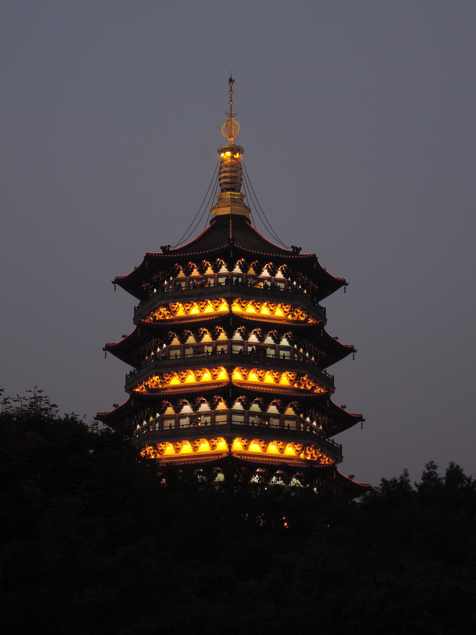 Leifeng Pagoda, Puikus, Vėlai, Žibintai, Nemokamos Nuotraukos,  Nemokama Licenzija