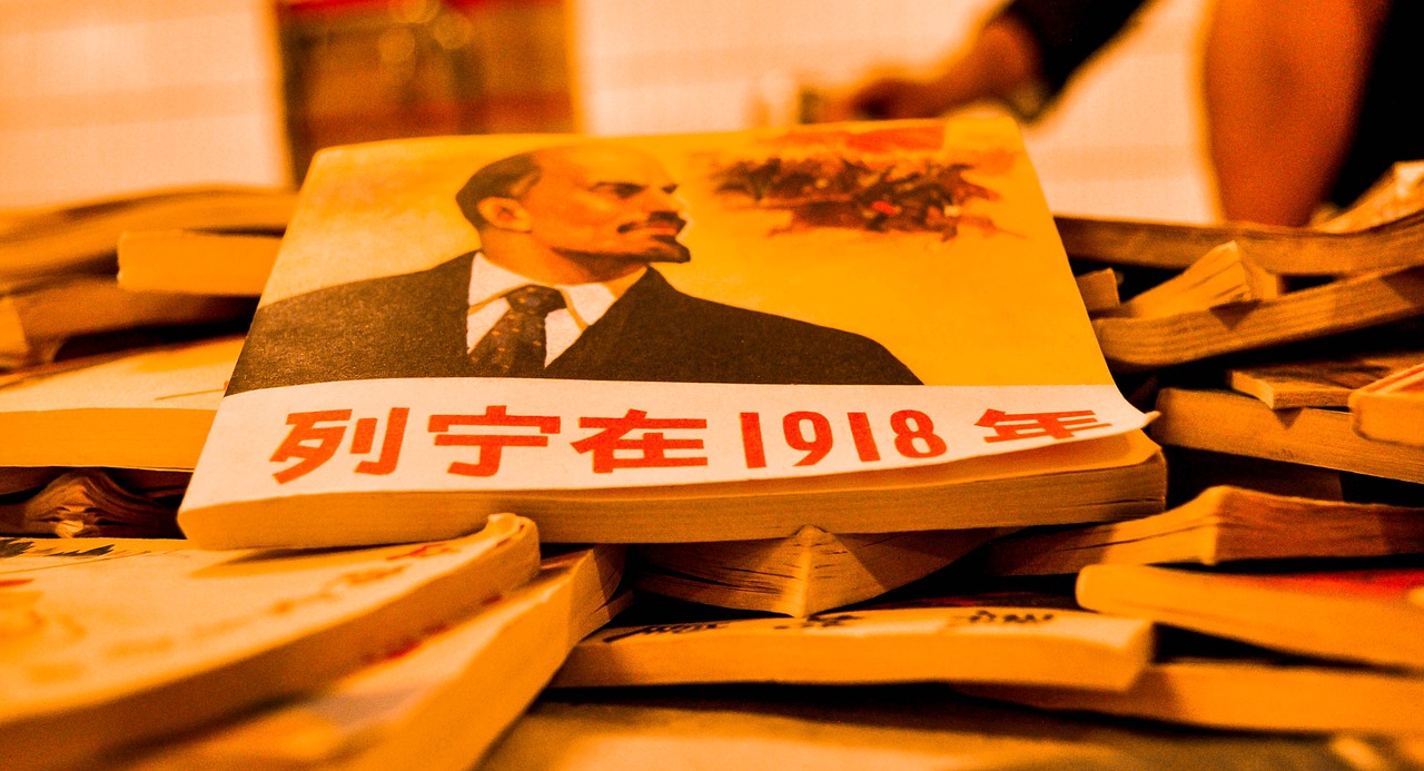 Leninas, Komunistas, Kinai, Knygos, Knygos Krūva, Sovietinė, Vintage, Socialistas, Leninizmas, Pekinas