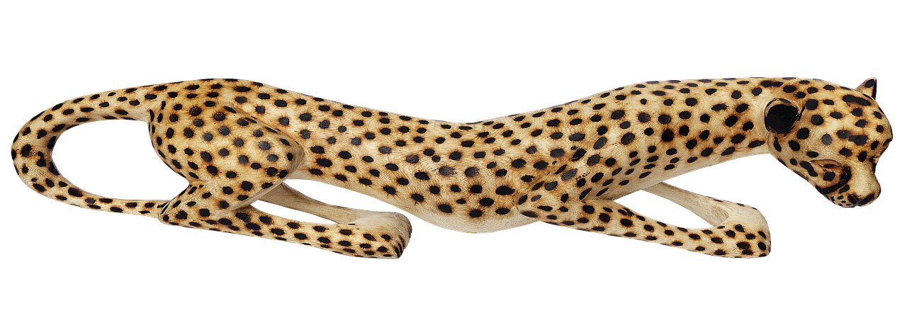 Leopardas, Holzfigur, Drožyba, Pietų Afrika, Ranka Raižyti, Raižyti, Figūra, Skulptūra, Amatų, Deko