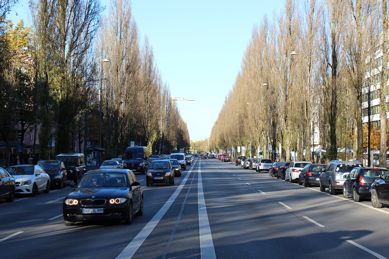 Leopold Gatvė, Munich, Automobiliai, Eismas, Vokietija, Nemokamos Nuotraukos,  Nemokama Licenzija