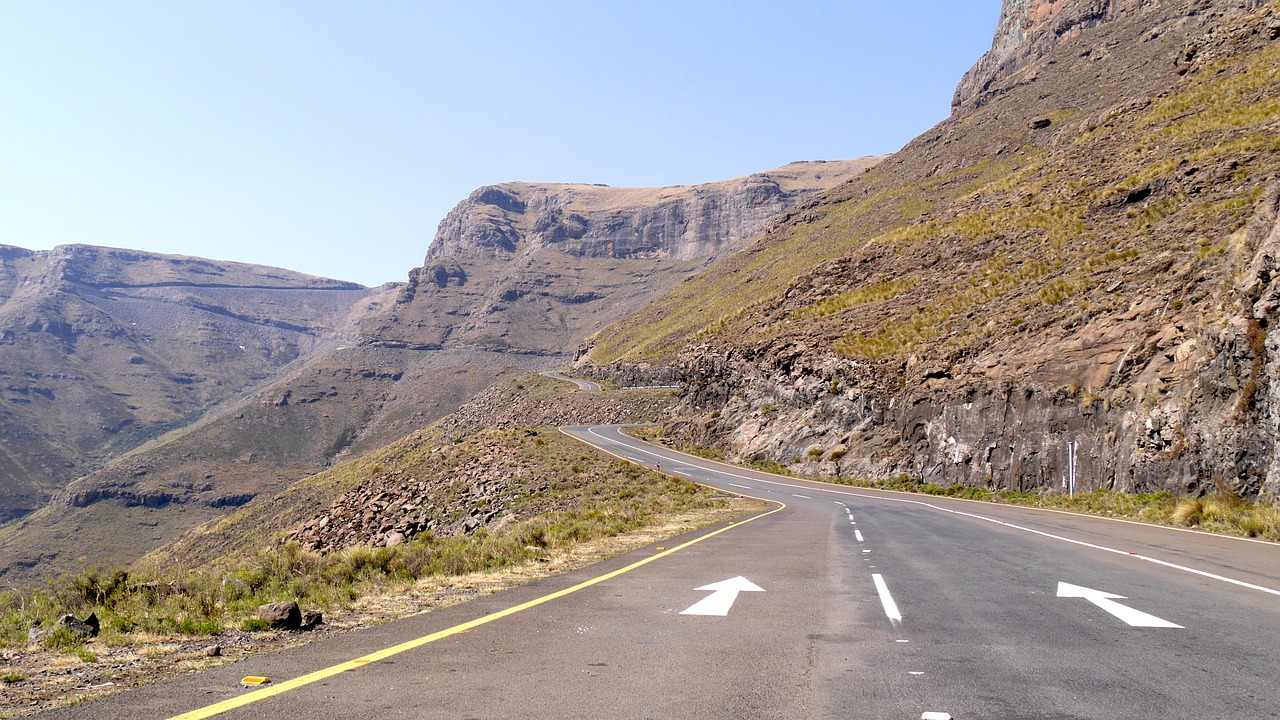 Lesotho, Kalnų Peizažas, Praeiti, Kalnų Kelias, Nemokamos Nuotraukos,  Nemokama Licenzija