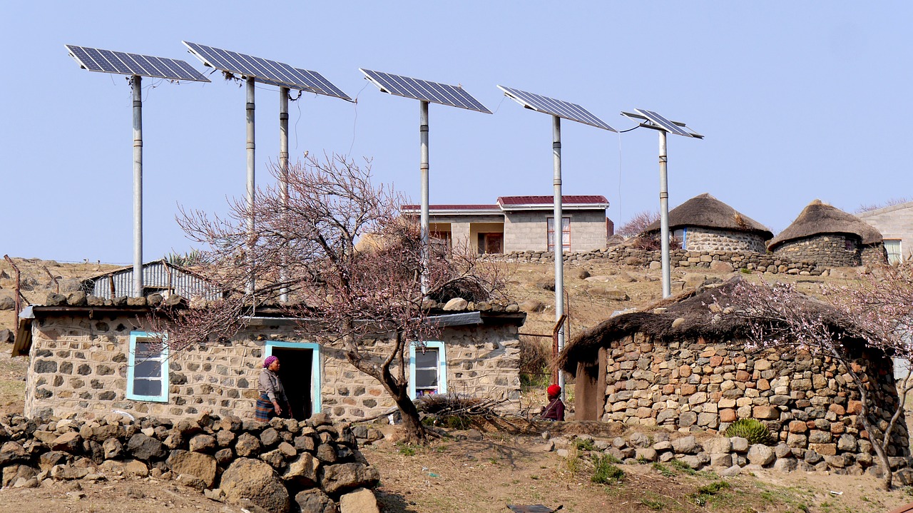 Lesotho, Bergdorf, Saulės Energija, Rondavels, Nemokamos Nuotraukos,  Nemokama Licenzija