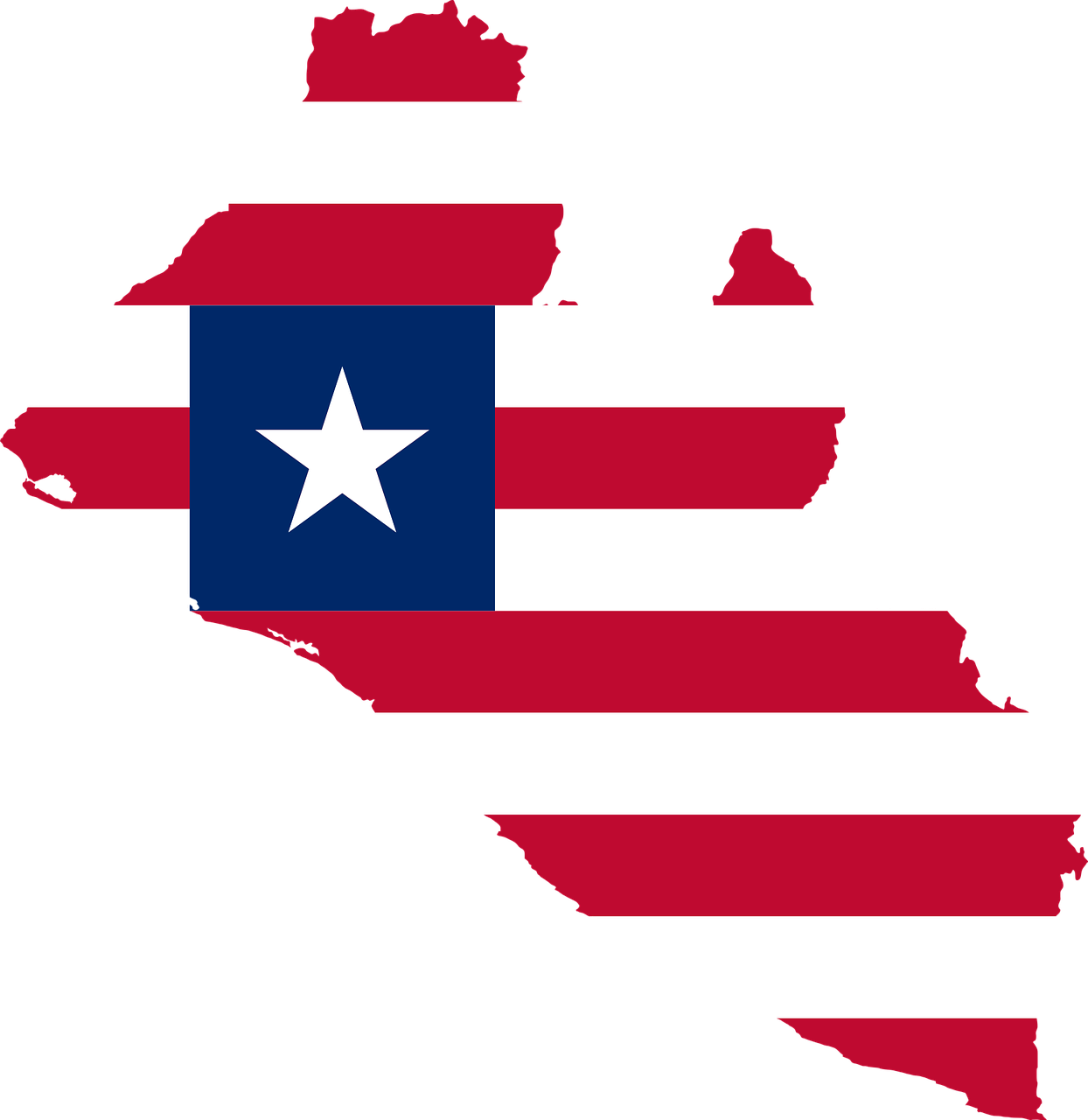 Liberia, Vėliava, Žemėlapis, Geografija, Kontūrai, Afrika, Šalis, Tauta, Sienos, Svg