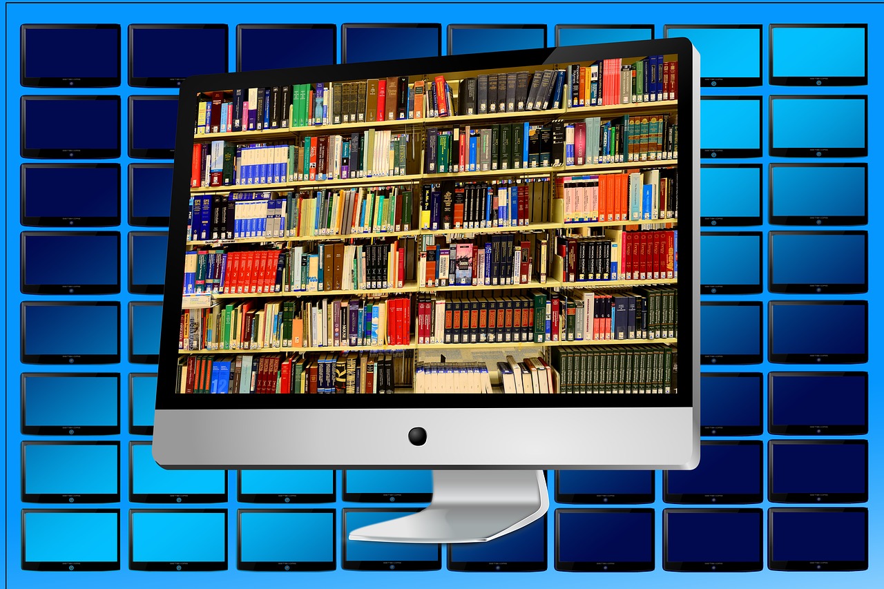 Biblioteka, Elektroninis, Ebook, E-Knyga, E Knyga, Knygos, Žinoti, Informacija, Knygų Lentynos, Knygų Lentyna