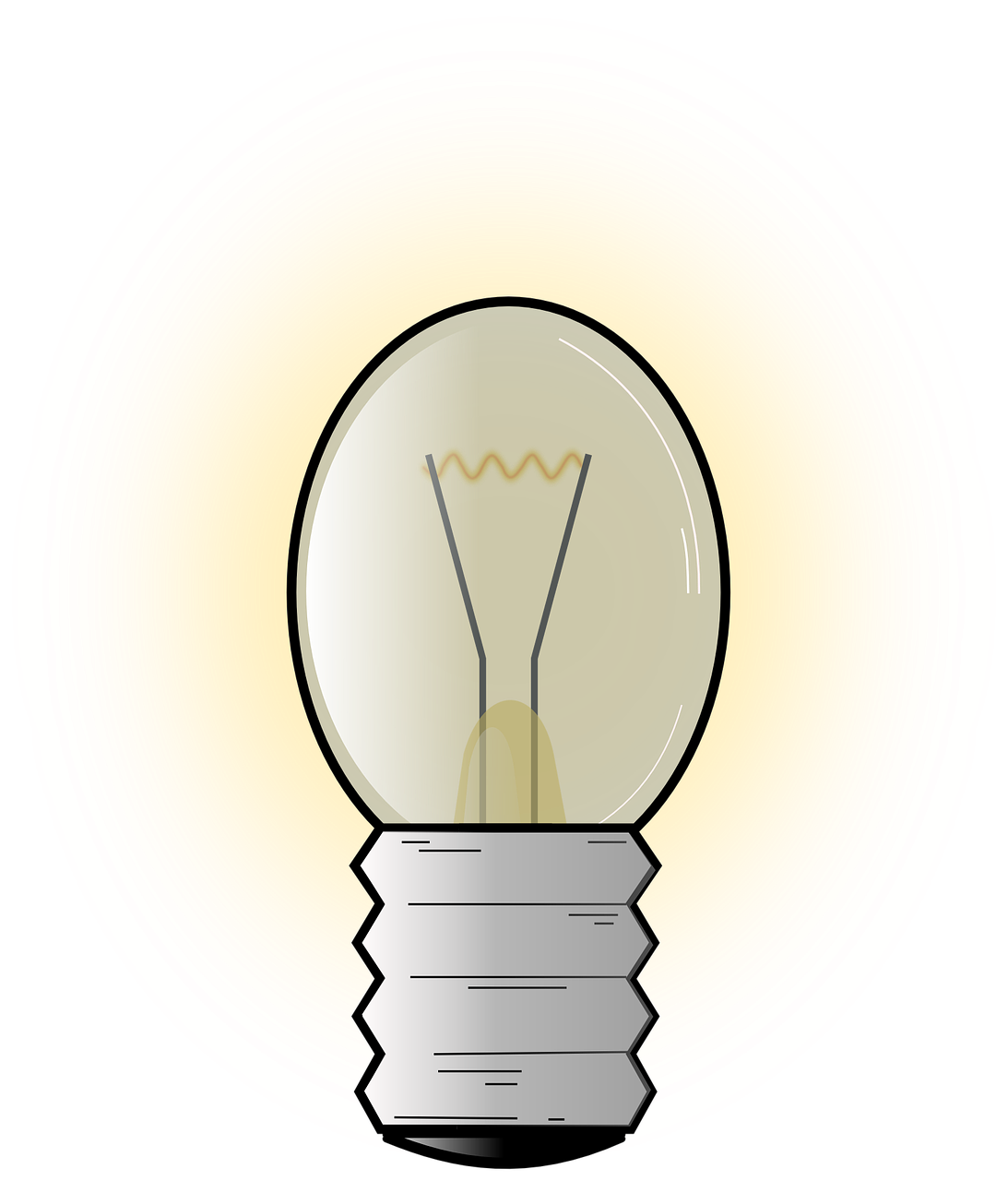 Lemputė, Šviesa, Lemputė, Šviesus, Vatas, Galia, Apšvietimas, Lempa, Energija, Nemokama Vektorinė Grafika