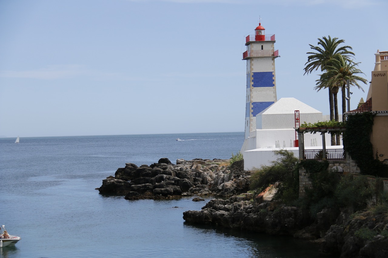 Švyturys, Cascais, Portugal, Mar, Mėlynas, Navigacija, Vadovavimas, Nemokamos Nuotraukos,  Nemokama Licenzija