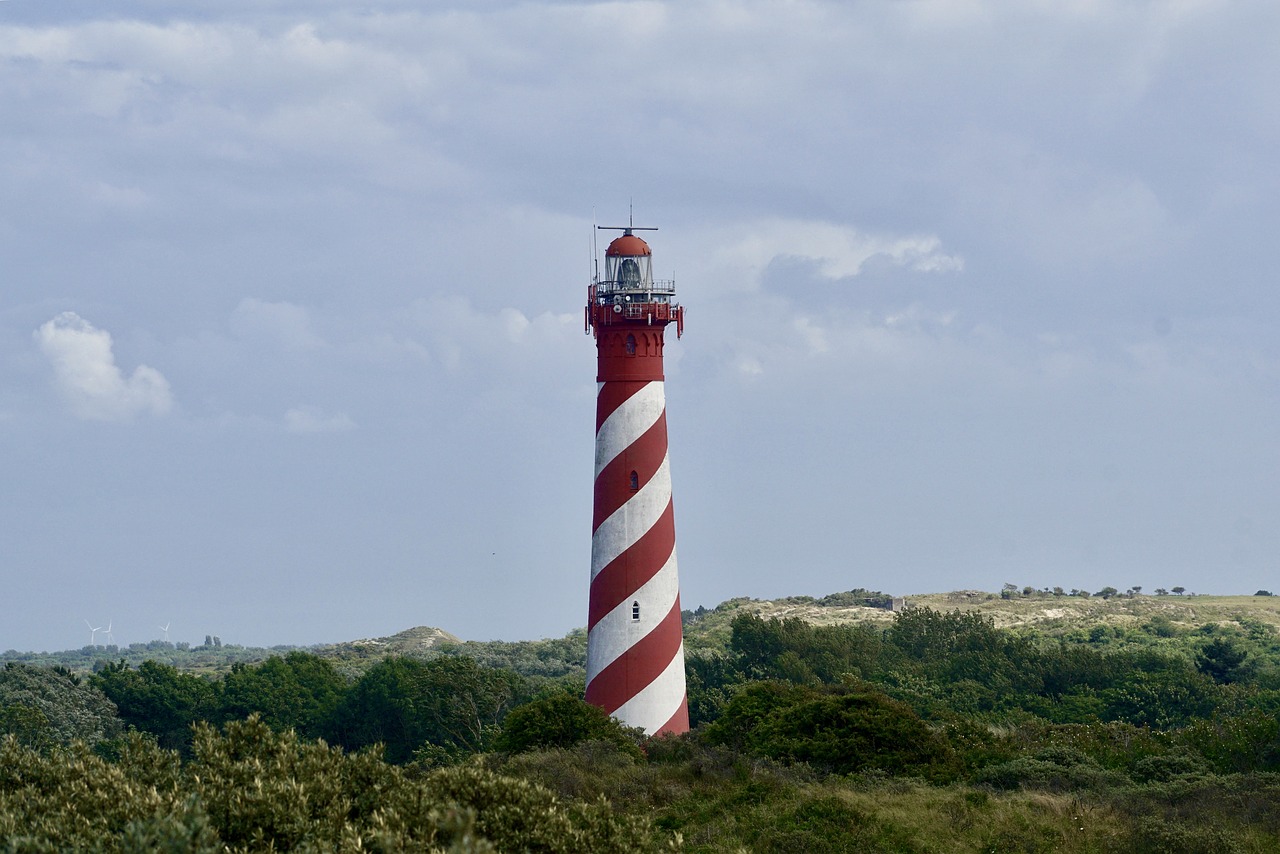 Švyturys, Schouwse Duin, Holland, Maža Šalis, Dangus, Nuotaika, Atmosfera, Raudona Balta, Švyturys, Bokštas