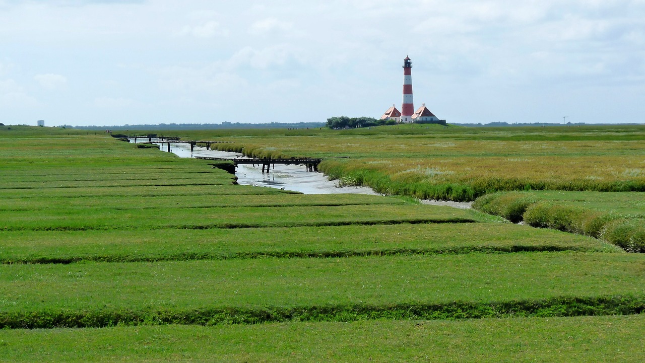 Švyturys, Šiaurės Jūra, Druskos Pievos, Wadden Jūra, Kranto, Orientyras, Nordfriesland, Nacionalinis Parkas, Nemokamos Nuotraukos,  Nemokama Licenzija