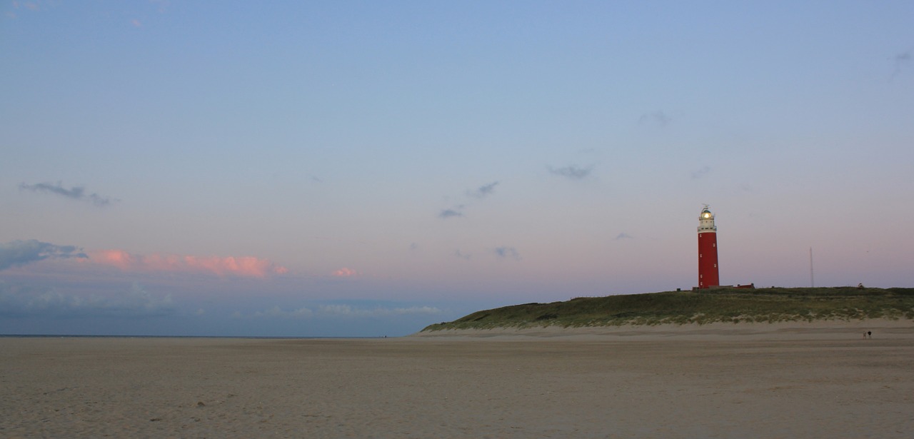 Švyturys, Vakarinis Dangus, Smėlis, Jūra, Gamta, Romantiškas, Vakaro Saulė, Dangus, Twilight, Panorama