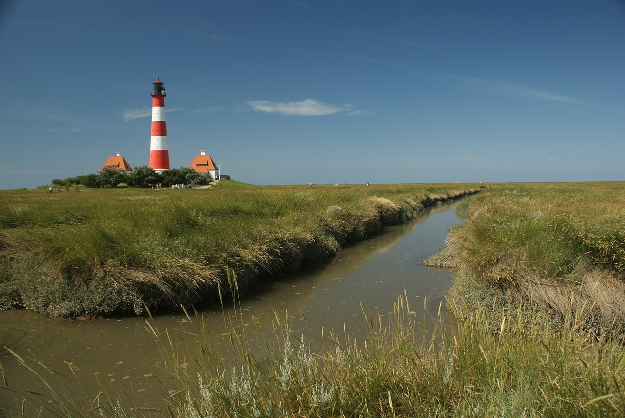 Švyturys, Šiaurės Jūra, Westerhever, Pralaidos Zona, Daymark, Nacionalinis Parkas, Nordfriesland, Nemokamos Nuotraukos,  Nemokama Licenzija