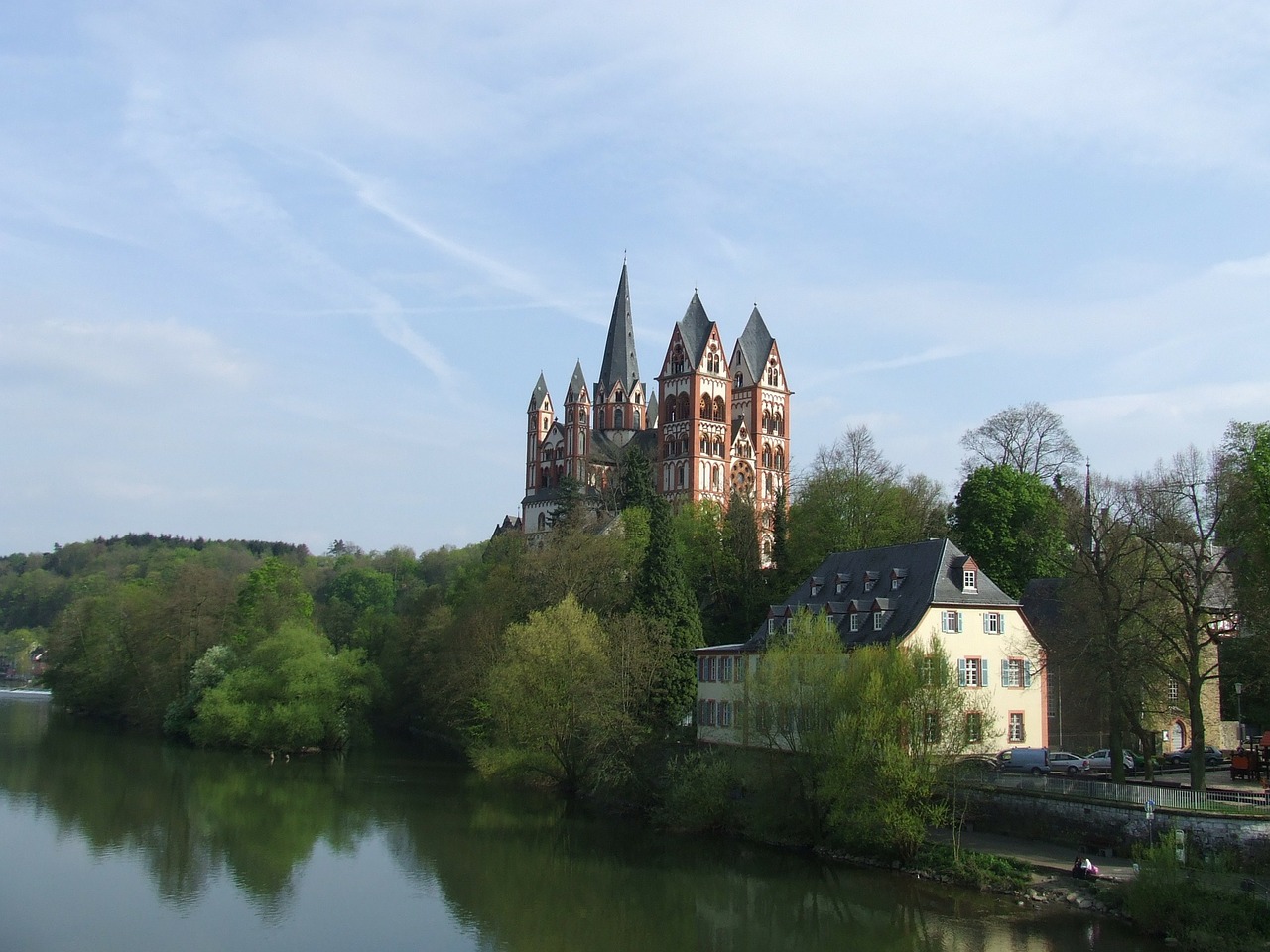 Limburgas, Vokietija, Hesse, Dom, Bažnyčia, Pastatas, Upė, Lahn, Atmosfera, Žinomas