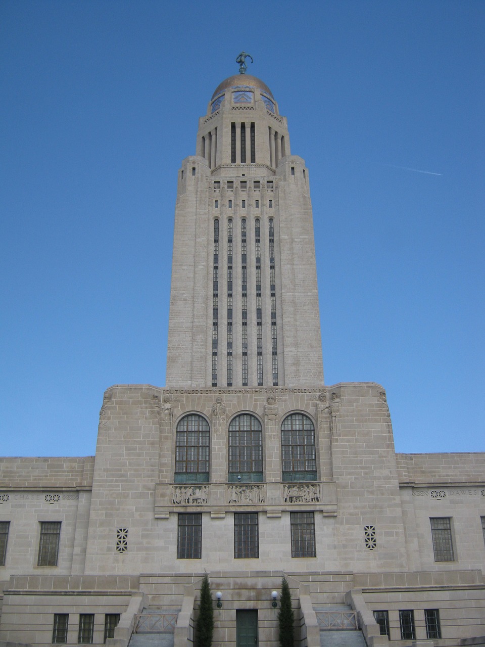 Lincoln, Nebraska, Capitol, Pastatas, Miestas, Architektūra, Bokštas, Dangus, Valstybė, Kapitalas