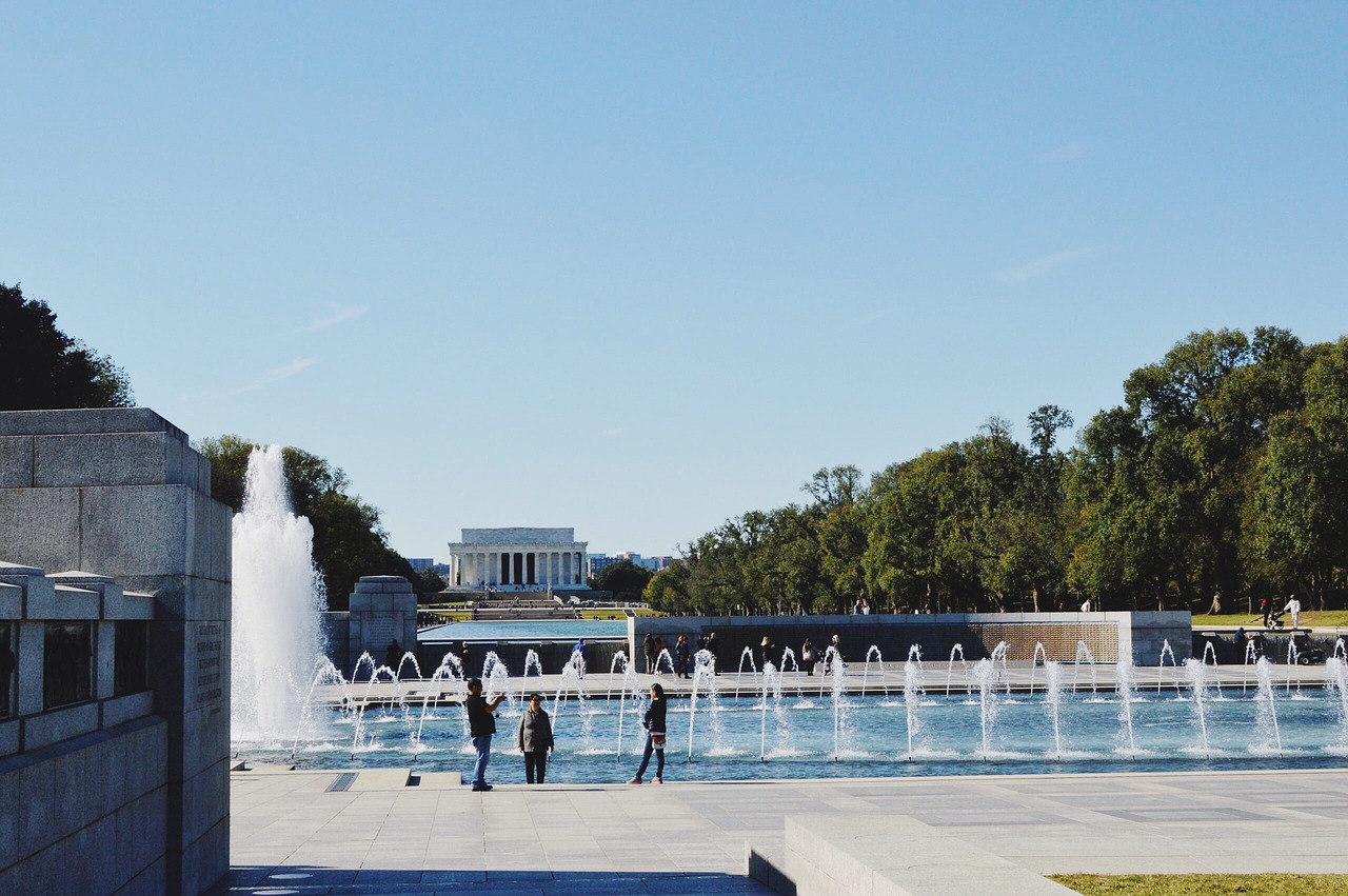 Lincoln Memorialas, Vašingtonas, Pasaulio Karo 2 Memorialas, Fontanas, Miestas, Nemokamos Nuotraukos,  Nemokama Licenzija