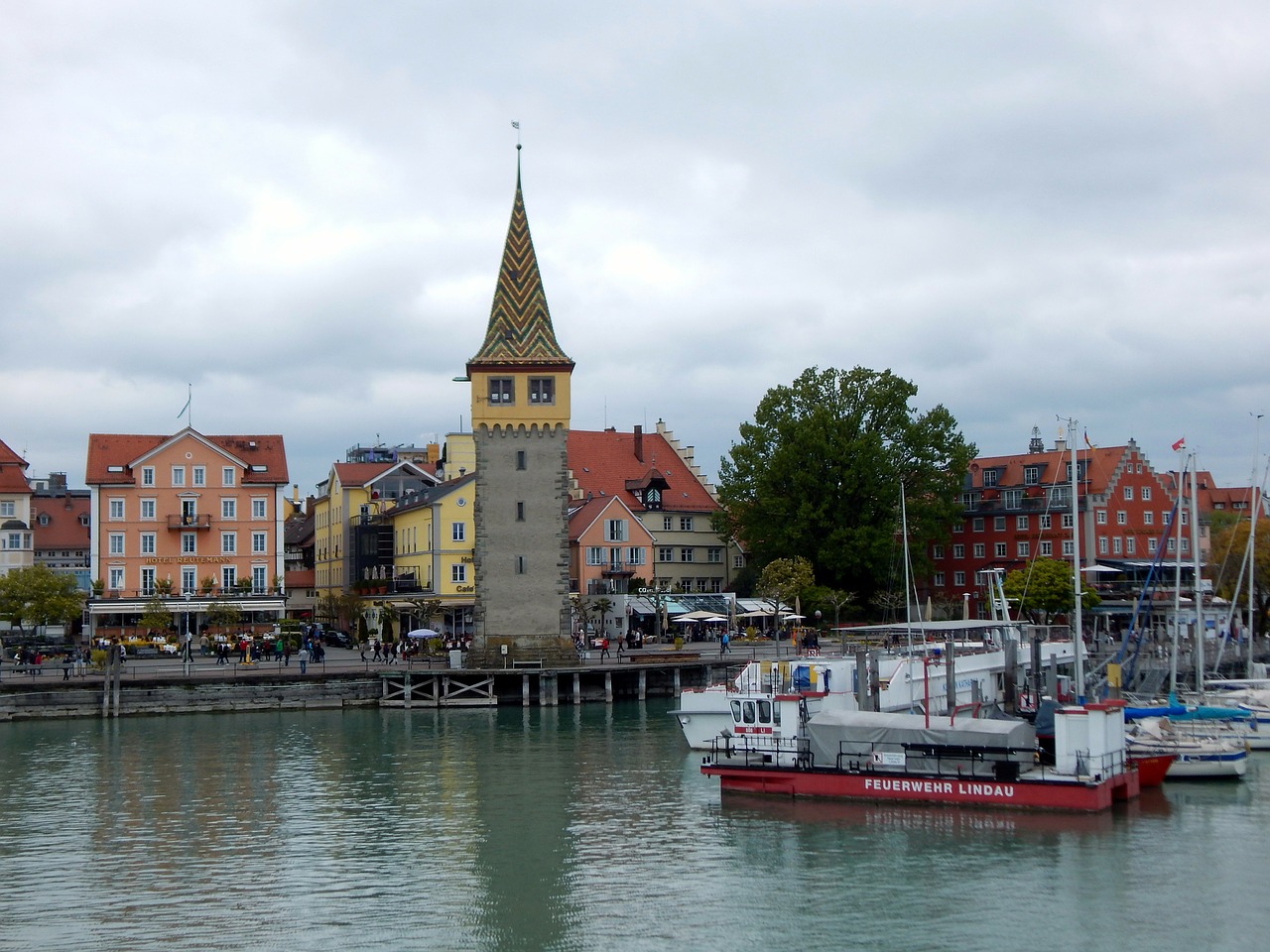 Lindau, Ežero Konstanta, Laivas, Vokietija, Ežeras, Vanduo, Bavarija, Vandenys, Miestas, Namai