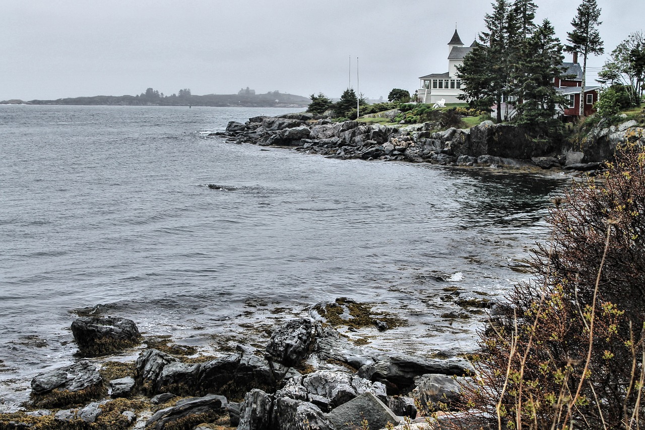 Linekin Bay, Maine, Jūros Krantas, Įlanka, Vandenynas, Kraštovaizdis, Miglotas Rytas, Nemokamos Nuotraukos,  Nemokama Licenzija