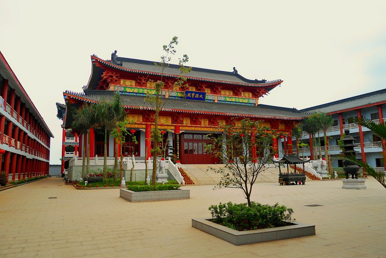 Lingshan, Kinija, Budistinis, Budizmas, Religija, Tikėjimas, Plaza, Architektūra, Moterys, Lauke