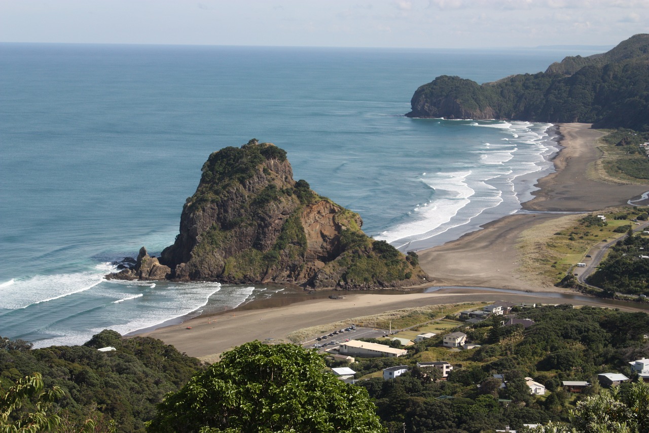 Liūto Akmuo, Piha, Auckland, Naujoji Zelandija, Nemokamos Nuotraukos,  Nemokama Licenzija