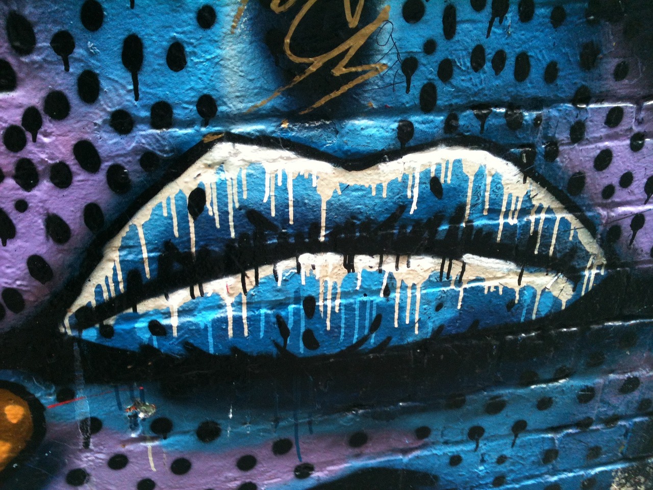 Lūpos, Mėlynos Lūpos, Grafiti, Burna, Graffito, Melburnas, Dažyti, Menininkas, Mėlynas, Purškiami Dažai