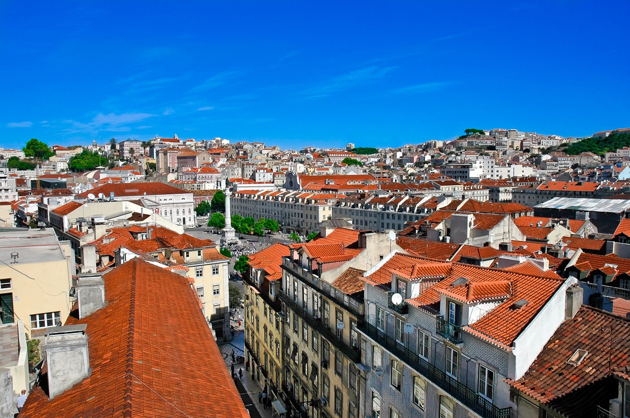 Lisbonas, Portugal, Senamiestis, Istoriškai, Lisboa, Kapitalas, Vaizdas, Namai Fasadai, Apatinis Miestas, Viršutinis Miestas