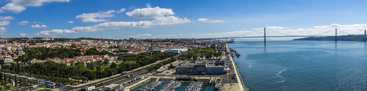 Lisbonas, Panorama, Tiltas, Perspektyva, Portugal, Uostas, Vaizdas, Šventė, Atostogos, Nemokamos Nuotraukos