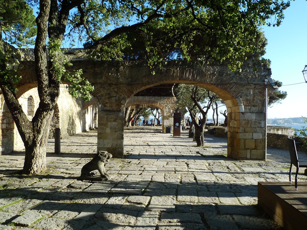 Lisbonas, Portugal, Sao Jorge Pilis, Europa, Architektūra, Kelionė, Portugalų, Senas, Turizmas, Orientyras