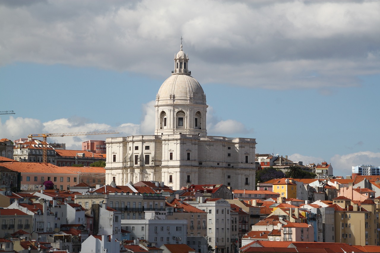 Lisbonas, Bažnyčia, Portugal, Lisboa, Senamiestis, Pastatas, Lankytinos Vietos, Architektūra, Perspektyva, Kupolas