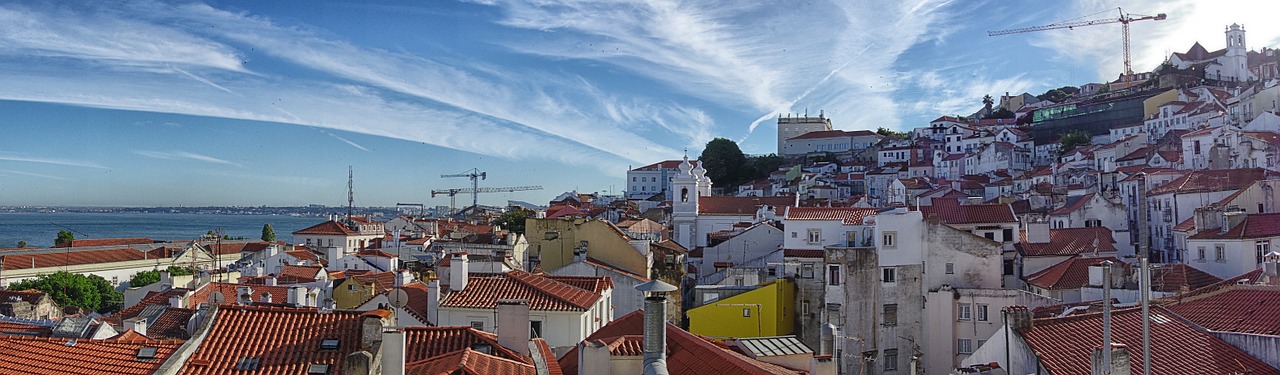 Lisbonas, Panorama, Tejo, Senamiestis, Alfama, Perspektyva, Nemokamos Nuotraukos,  Nemokama Licenzija