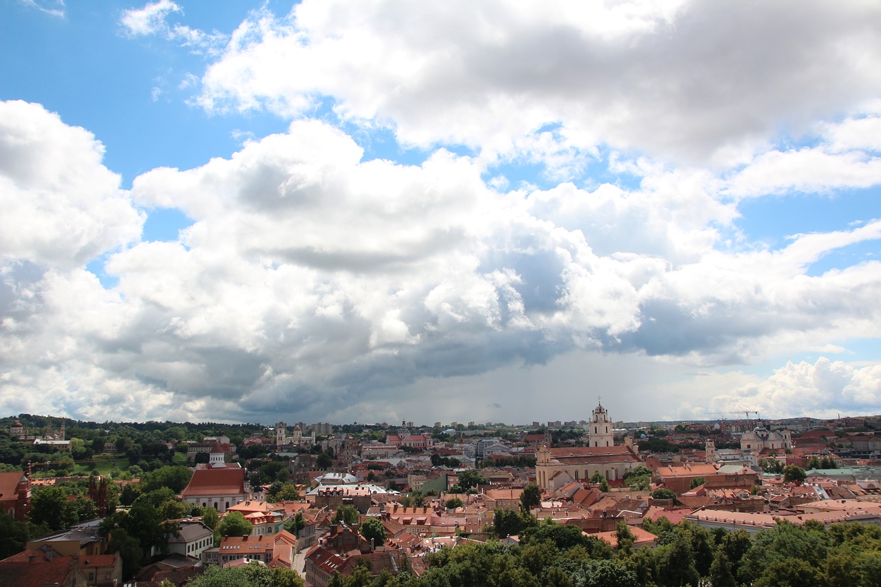 Lietuviu, Vilnius, Vilna, Mėlynas, Dangus, Debesys, Debesis, Nemokamos Nuotraukos,  Nemokama Licenzija