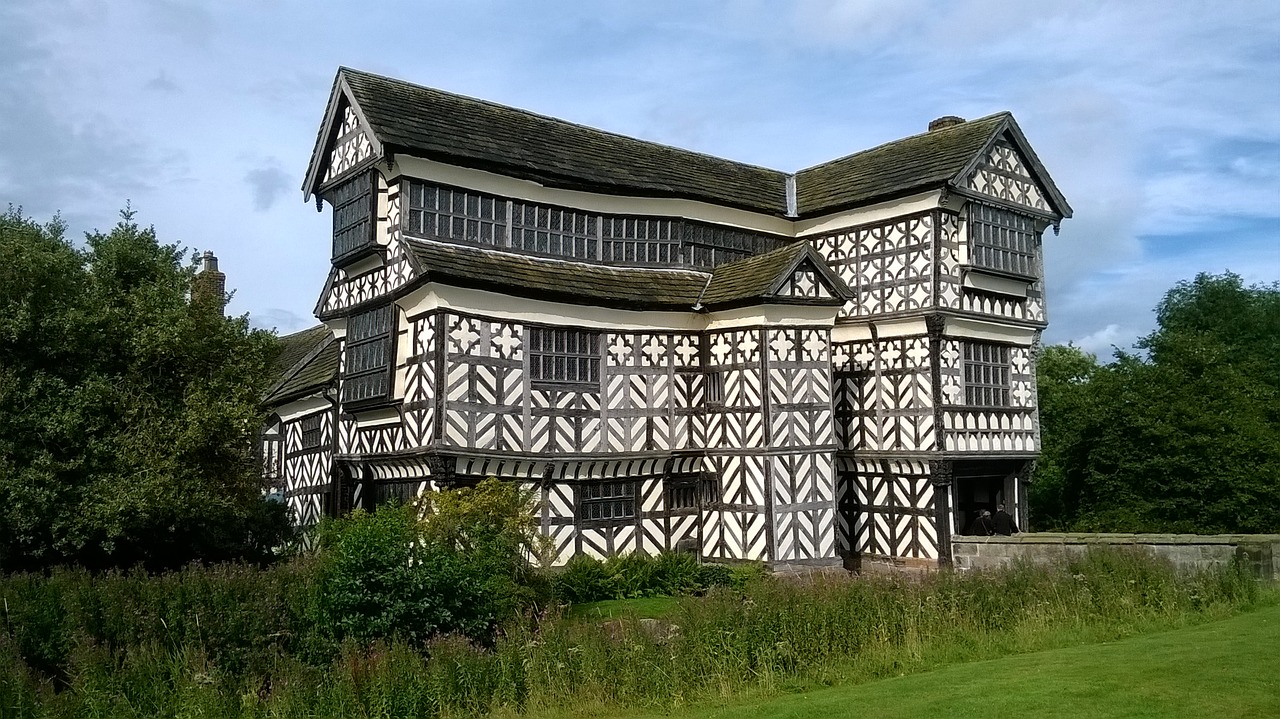 Mažoji Salė, Cheshire, Senas, Pastatas, Tudor, Anglija, Architektūra, Orientyras, Istorinis, Viduramžių