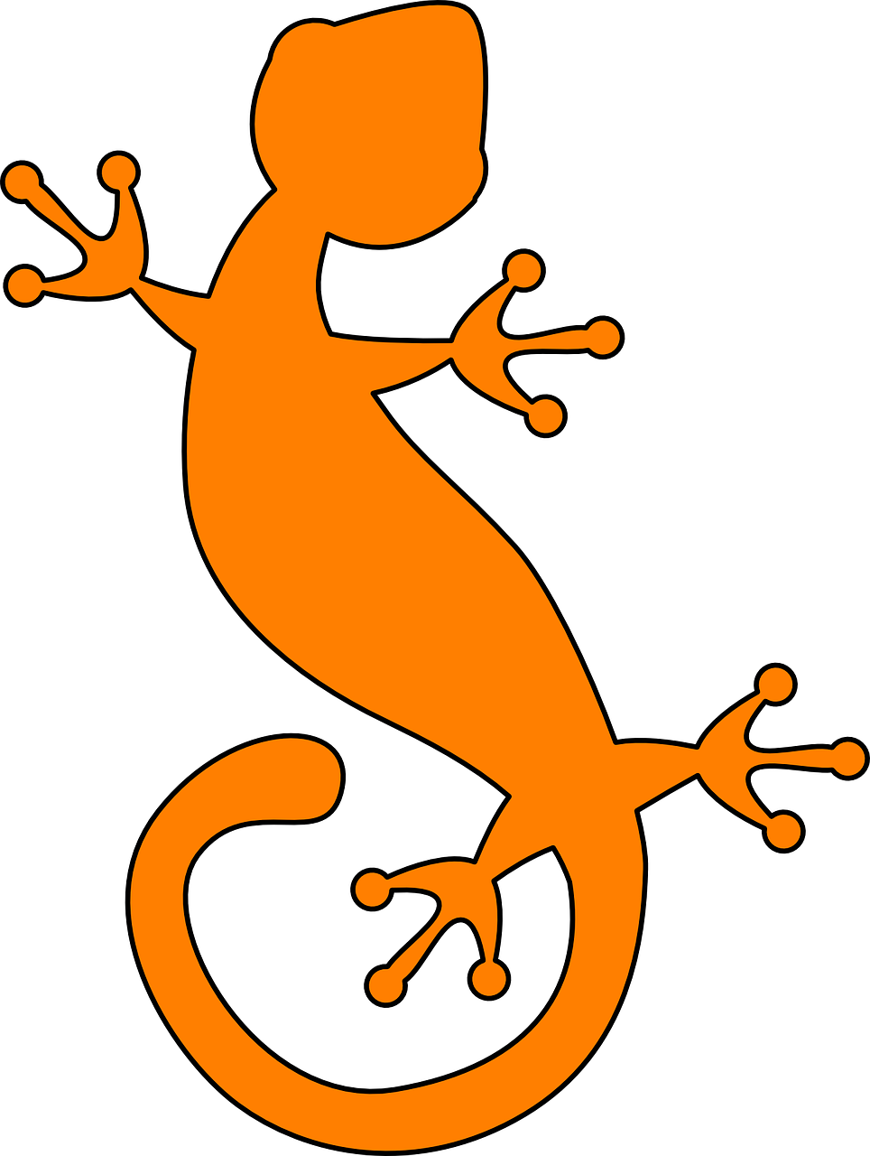 Driežas, Gecko, Logotipas, Iguana, Ropliai, Džiunglės, Atogrąžų, Oranžinė, Nemokama Vektorinė Grafika, Nemokamos Nuotraukos