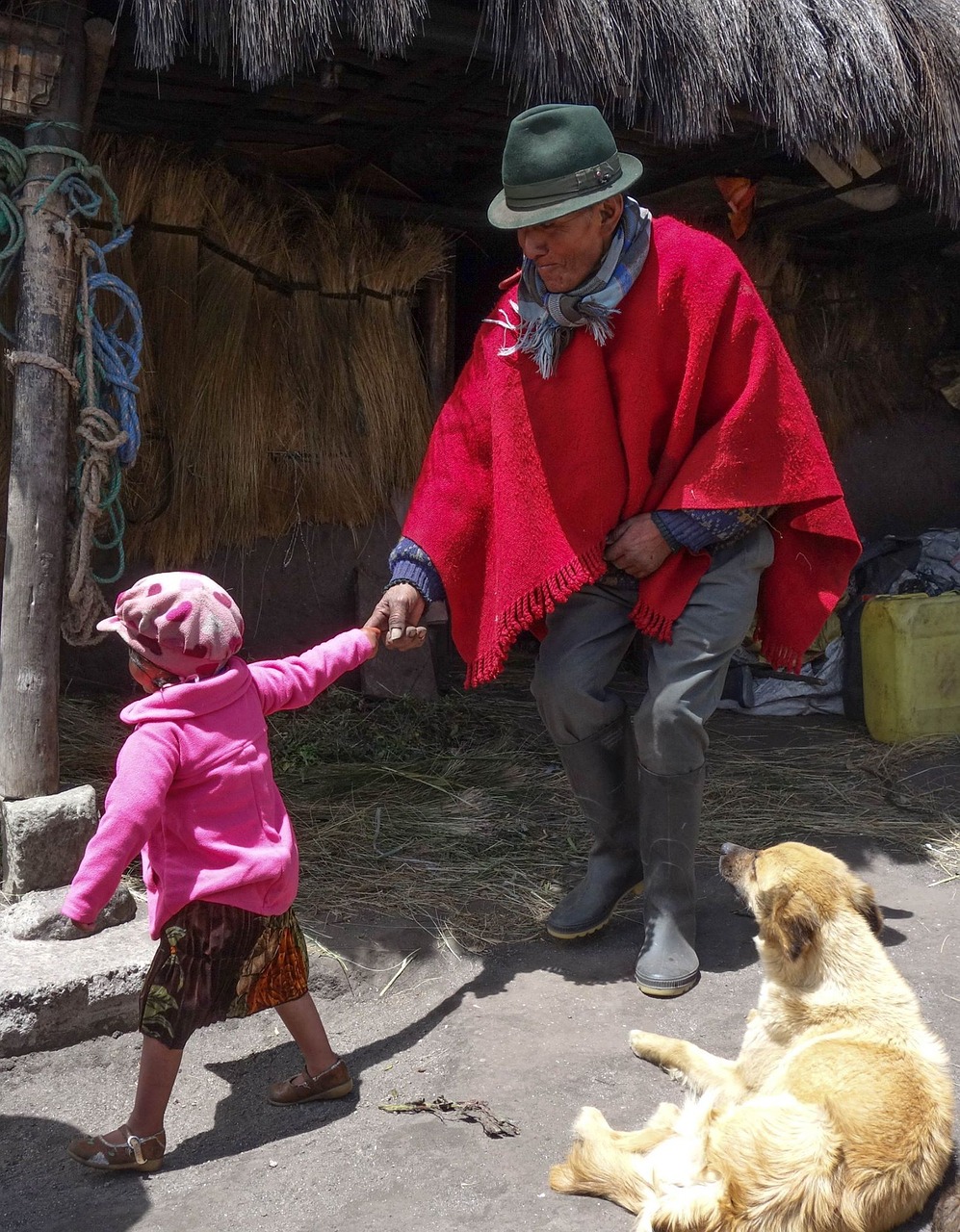 Vietinė Bendruomenė, Quechu Indėnai, Senelis, Anūkė, Nemokamos Nuotraukos,  Nemokama Licenzija
