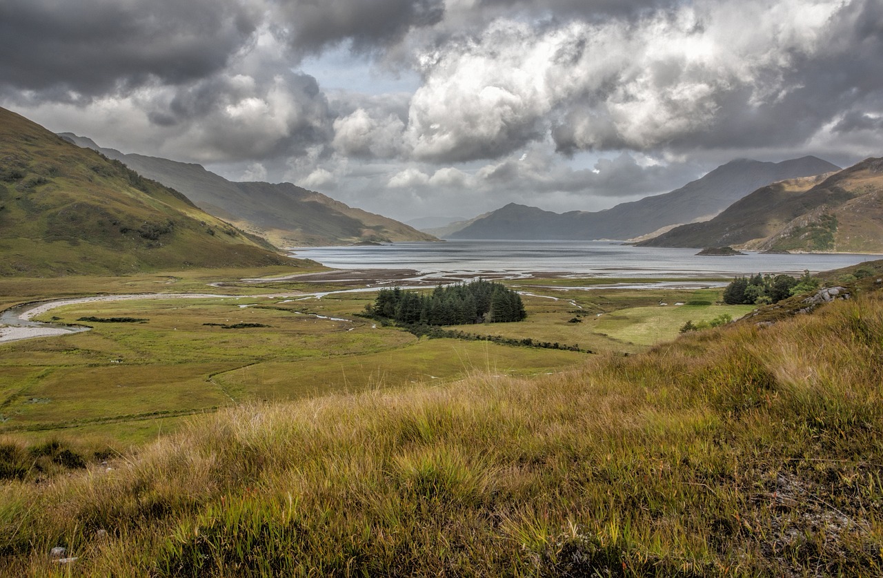 Loch Valandos, Škotija, Aukštas, Kalnai, Highland, Kalvos, Valandos, Sala, Knoydart, Kraštovaizdis