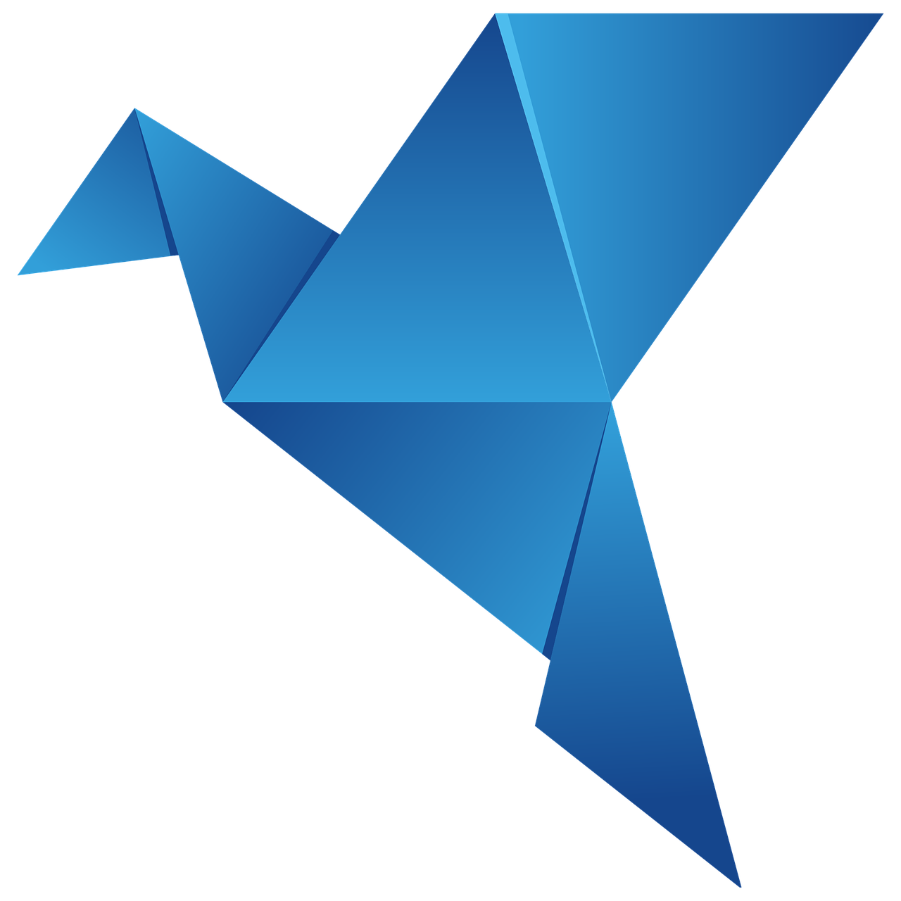 Logotipas, Origami, Paukštis, Skristi, Mėlynas, Ženklas, Žinoma, Geometrinis, Nemokama Vektorinė Grafika, Nemokamos Nuotraukos