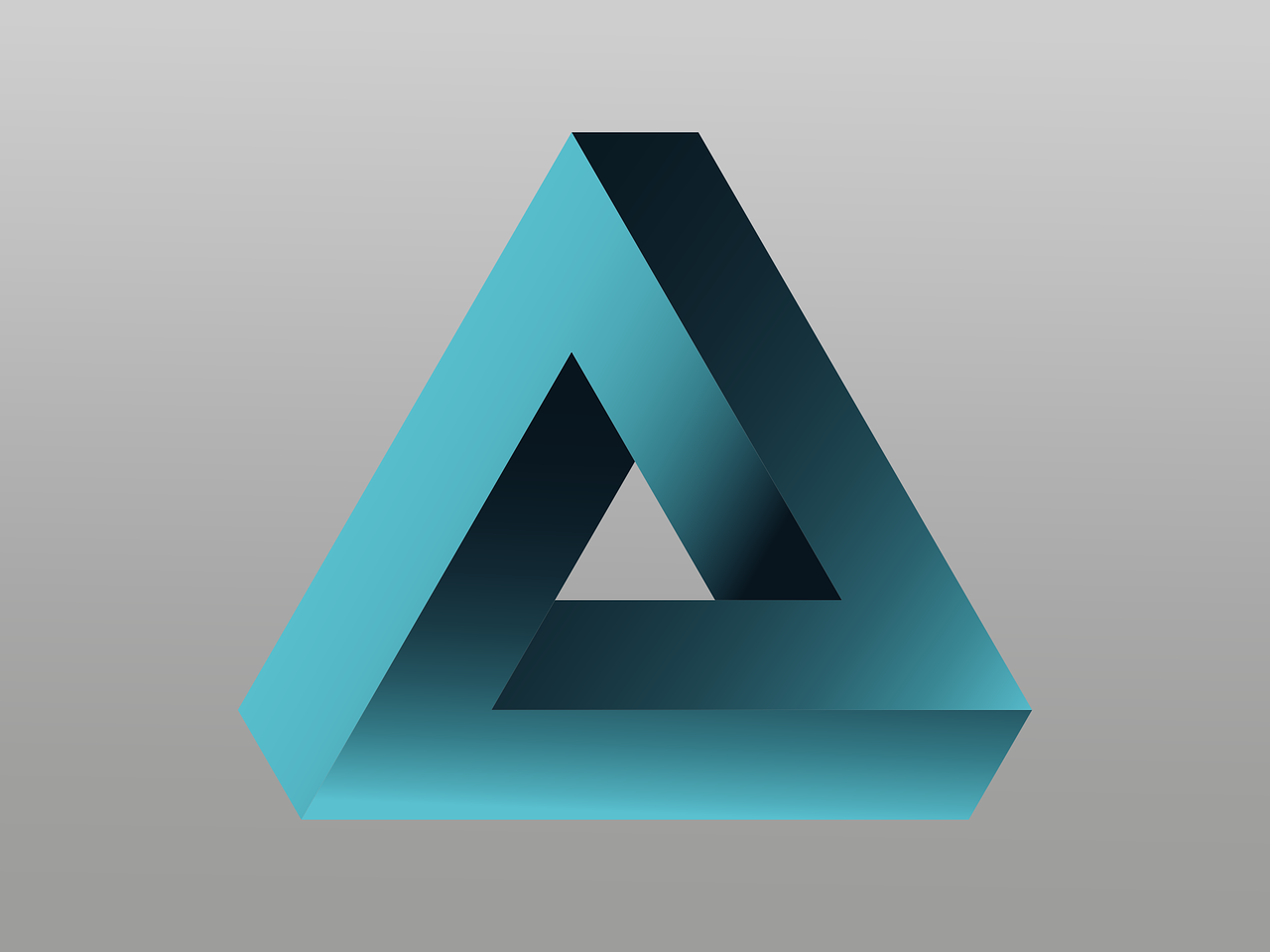 Logotipas, Penrozės Trikampis, Neįmanomas, Vektorius, Iliuzija, Ženklas, Mįslingas, 3-Iasis Efektas, Tribar, Optinis Apgaulingas
