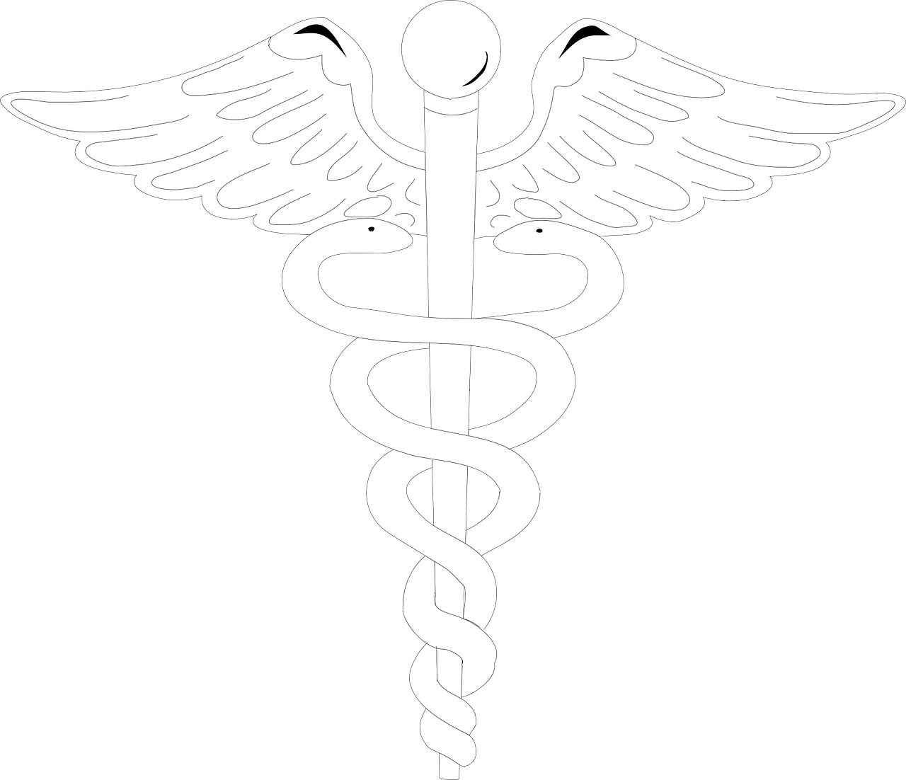 Logotipas, Medicinos, Caduceus, Ženklai, Simboliai, Gyvatė, Slauga, Gyvatės, Gydytojas, Gyvatė