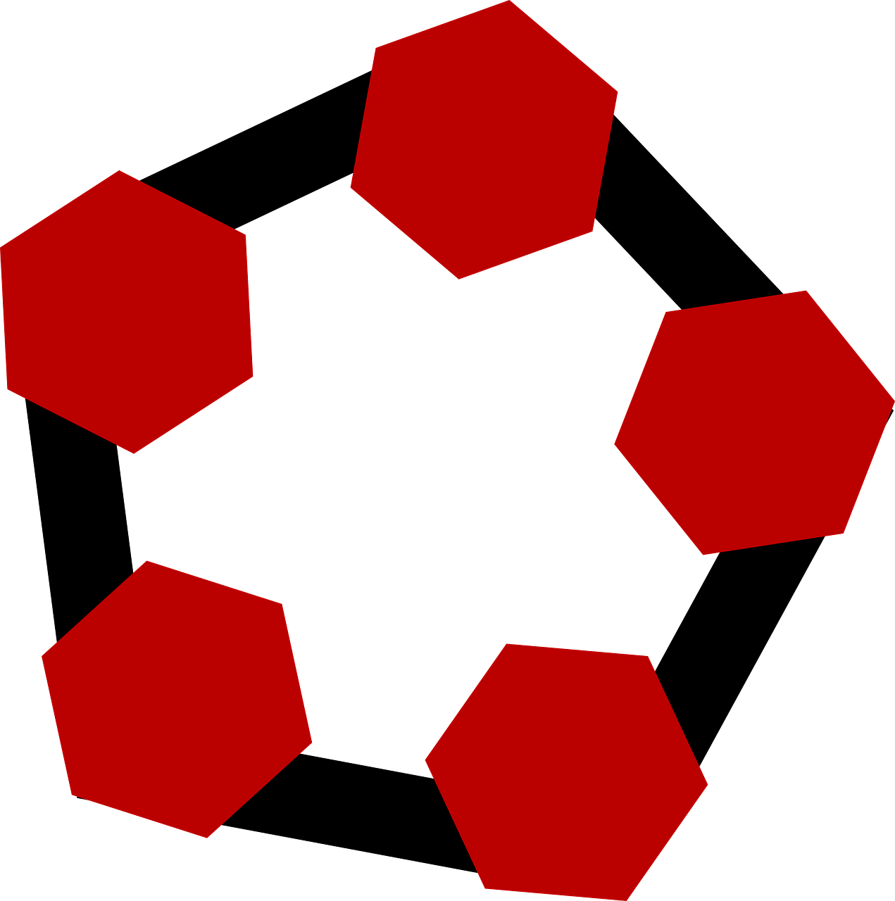 Logotipas, Pentubuntu, Operacinė Sistema, Linux, Simbolis, Juoda, Raudona, Šešiakampis, Nemokama Vektorinė Grafika, Nemokamos Nuotraukos