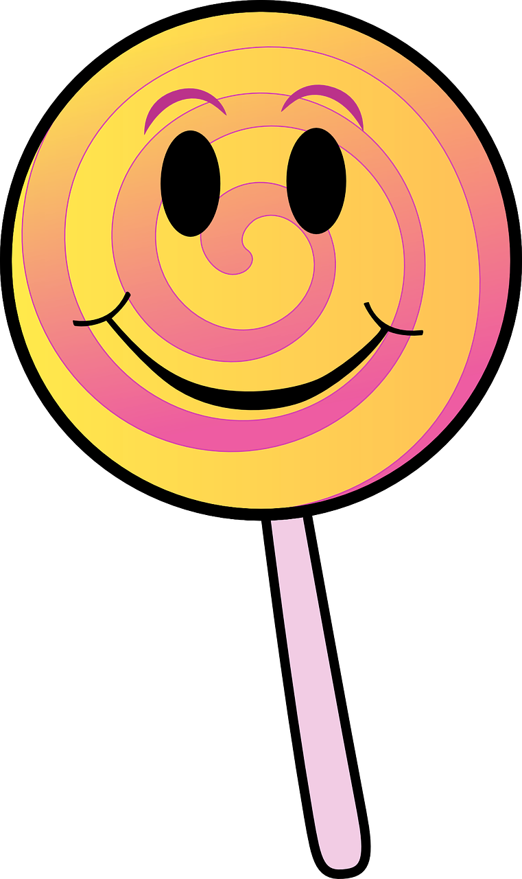 Lollipop, Siurblys, Šypsena, Lolly, Animacinis Filmas, Saldus, Mielas, Charakteris, Izoliuotas, Juokinga