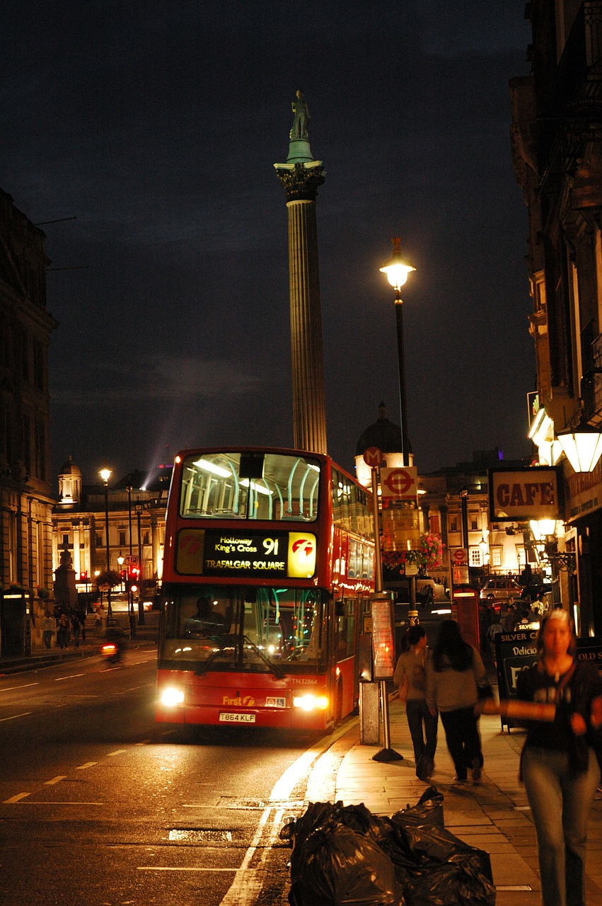 Londonas, Autobusas, Naktis, Nemokamos Nuotraukos,  Nemokama Licenzija