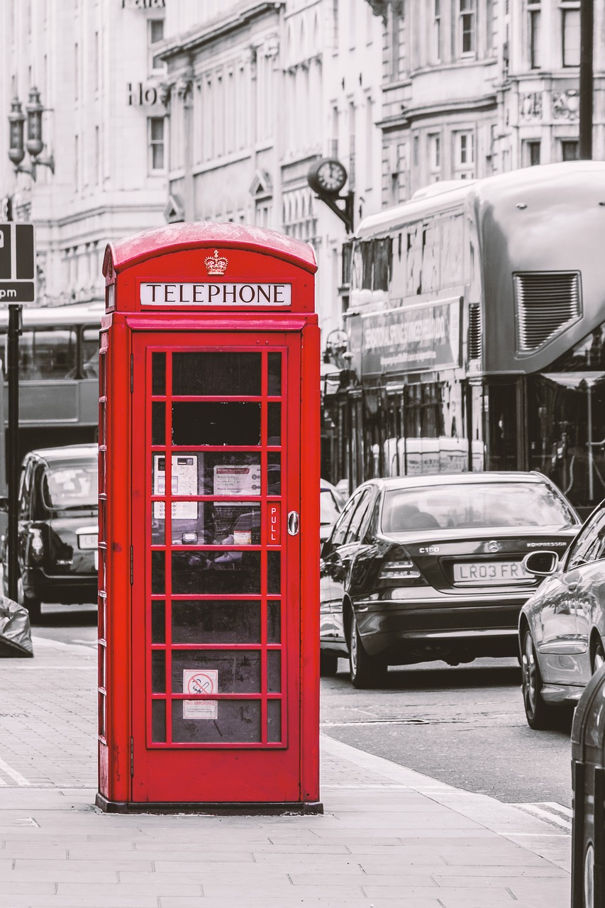 Londonas, Telefono Budele, Raudona, Anglija, Raudona Telefono Dėžutė, Britanija, Ambulatorija, Telefono Namai, Telefonas, Jungtinė Karalystė