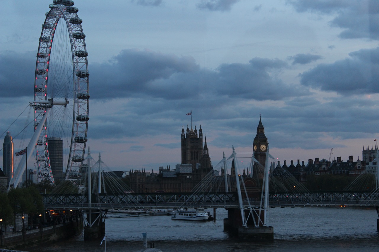 Londonas, Architektūra, Anglija, Westminster, Ekskursijos, Didysis Benas, Vakaras, Abendstimmung, Londono Akis, Nemokamos Nuotraukos
