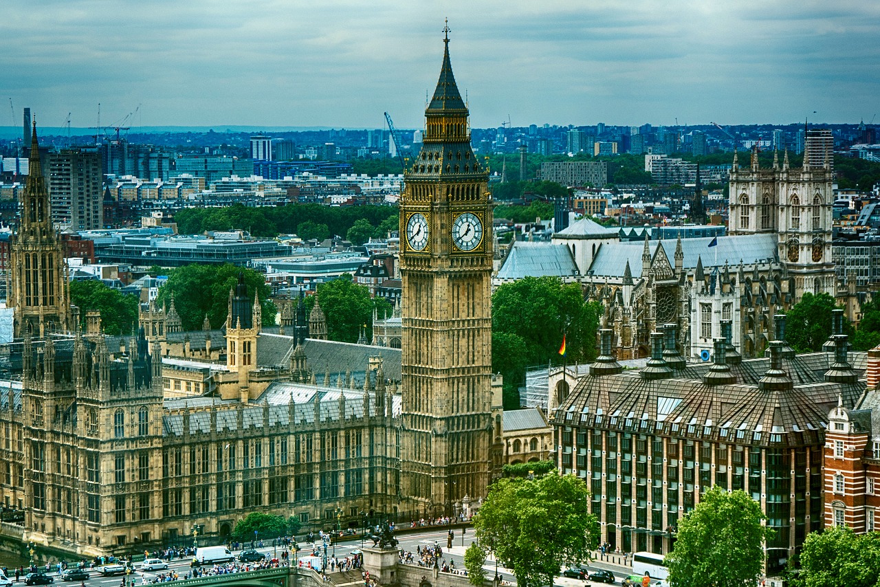 Londonas, Anglija, Miestas, Orientyras, Vyriausybė, Parlamentas, Miesto Panorama, Thames, Uk, Britanija