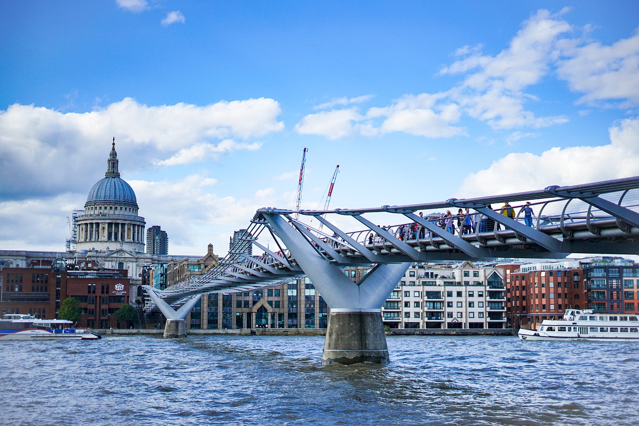 Londonas, Jungtinė Karalystė, Tūkstantmečio Tiltas, Thames Upė, Tiltas, Nemokamos Nuotraukos,  Nemokama Licenzija