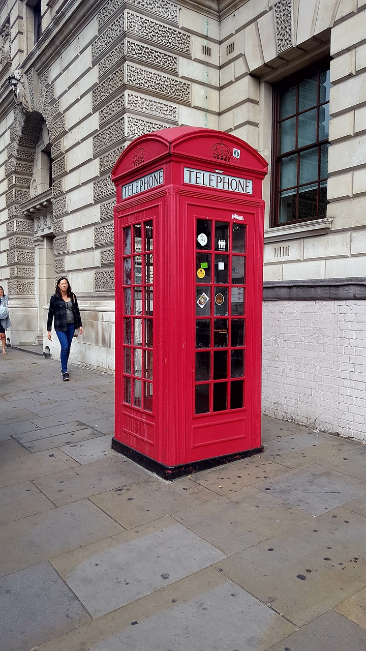 Londonas,  Raudona,  Telefono Budele,  Telefonas,  Be Honoraro Mokesčio, Nemokamos Nuotraukos,  Nemokama Licenzija