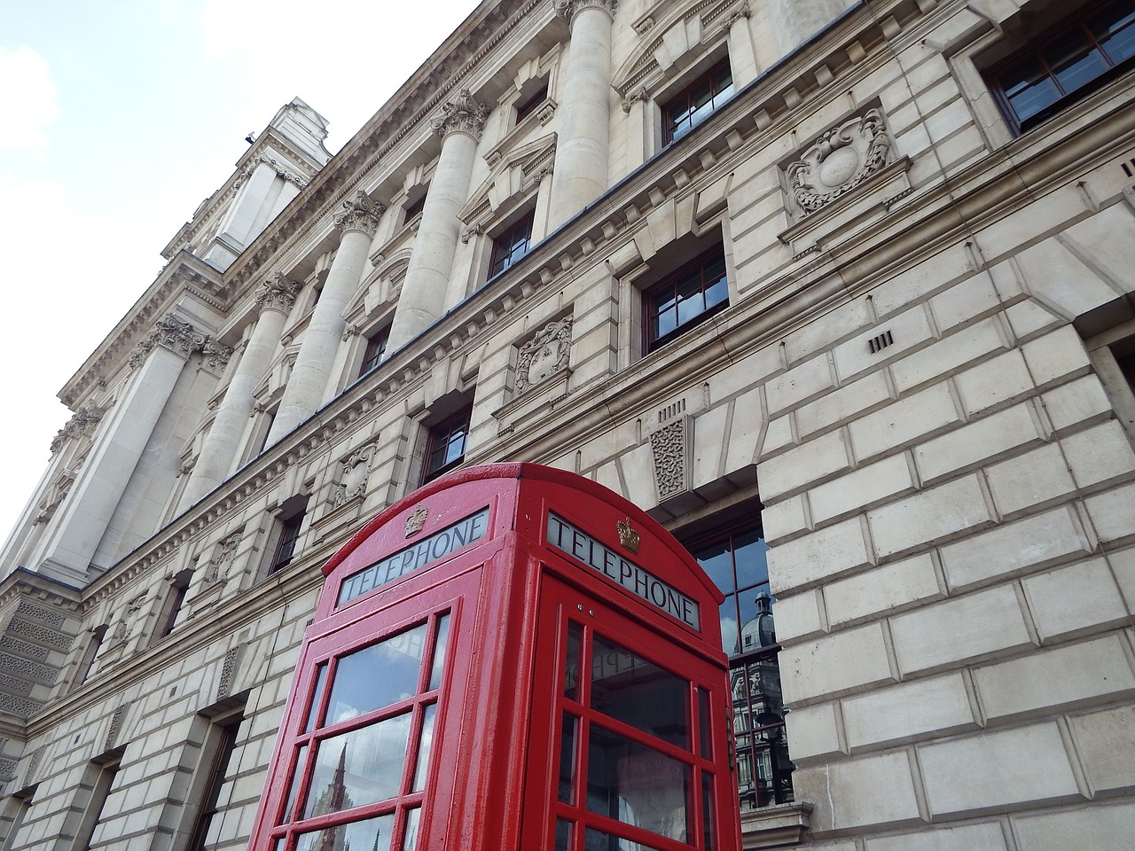 Londonas, Anglija, Didžioji Britanija, Pastatas, Architektūra, Miestas, Miesto, Telefono Įkrovimas, Telefono Būdelė, Telefonas