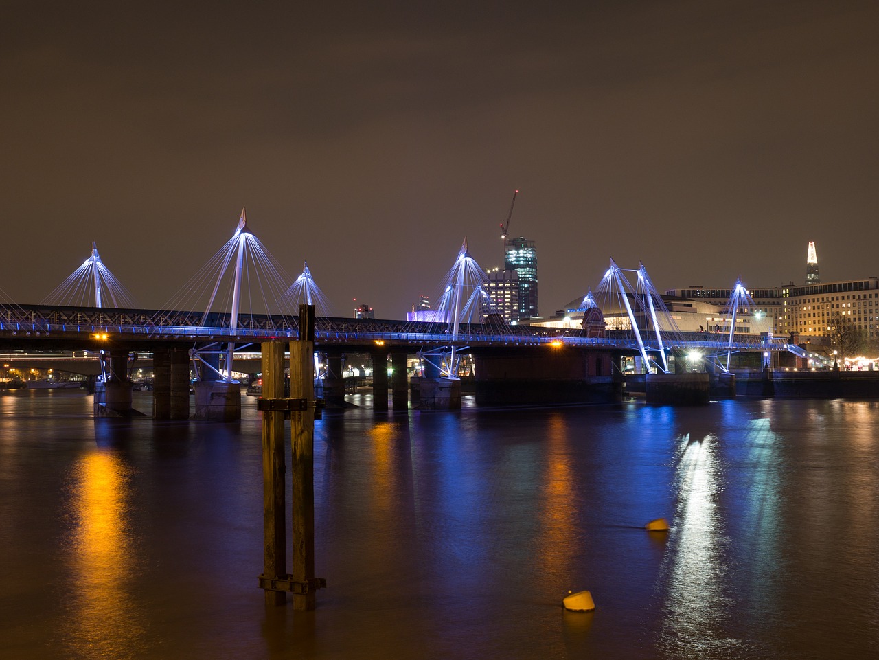 Londonas,  Naktis,  Tiltas,  Thames, Nemokamos Nuotraukos,  Nemokama Licenzija